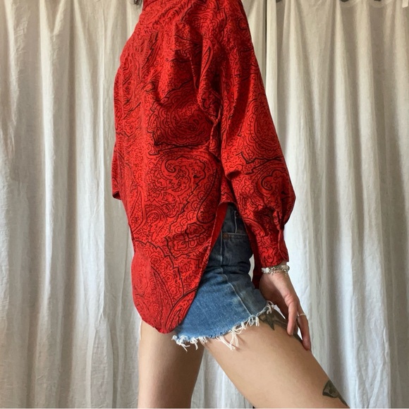 Western Red Paisley Shirt - Picture 3 of 7